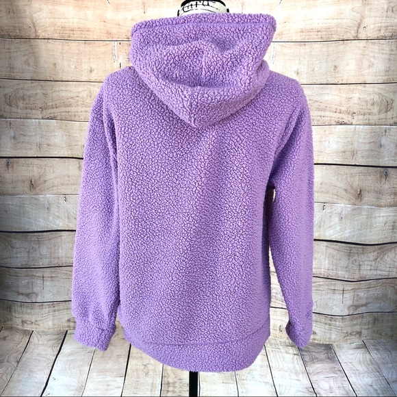 Lavender Purple Fleece Sherpa Hoodie Size XXL Kids - Picture 5 of 8